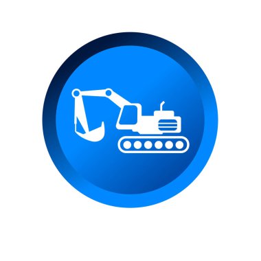 Kazı ikonu. Endüstriyel ağır iş araç sembolü.