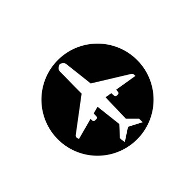 Yolcu uçağı sembolü. Hava taşıma kipi simgesi. ticari uçak logosu. 