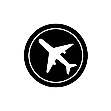 Yolcu uçağı sembolü. Hava taşıma kipi simgesi. ticari uçak logosu. 