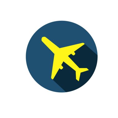 Yolcu uçağı sembolü. Hava taşıma kipi simgesi. ticari uçak logosu. 