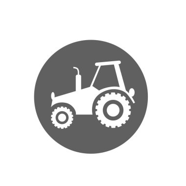 çiftlik traktörü sembolü. Çiftlik traktörü ikonu. tarımsal traktör logosu.