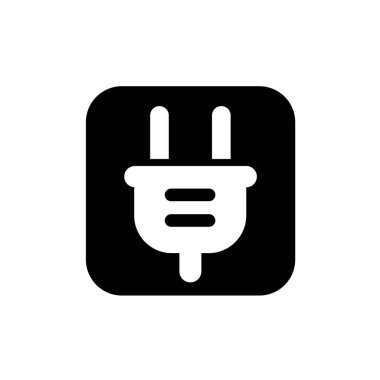 Elektrik prizi sembolü. elektrik prizi adaptör simgesi veya logosu.