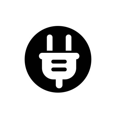 Elektrik prizi sembolü. elektrik prizi adaptör simgesi veya logosu.