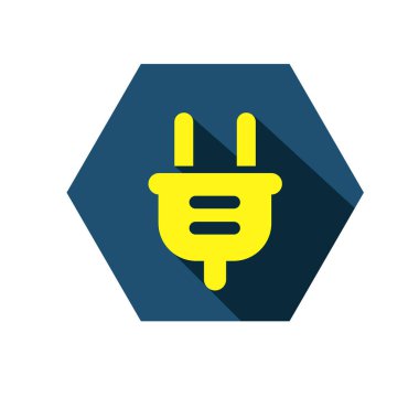 Elektrik prizi sembolü. elektrik prizi adaptör simgesi veya logosu.