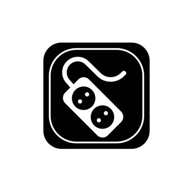 Basitleştirilmiş elektrik uzatma kablosu sembolü veya simgesi.