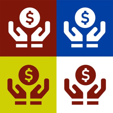 Zenginlik ikonu. Mali yönetim sembolü.