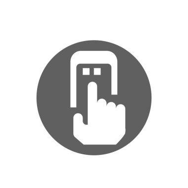 Mobil uygulama görüntüleme sembolü. Mobil uygulama kullanıcı arayüzü simgesi.