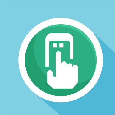 Mobil uygulama görüntüleme sembolü. Mobil uygulama kullanıcı arayüzü simgesi.