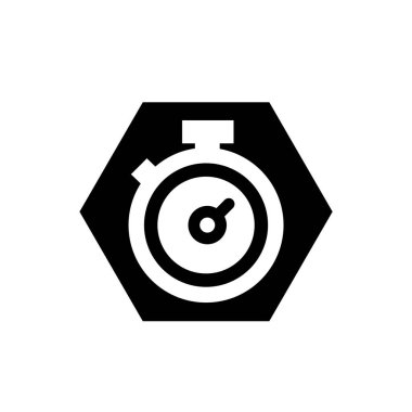 Kronometre simgesi. Zamanlayıcı aracı sembolü.