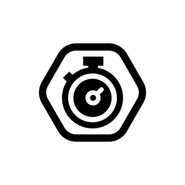 Kronometre simgesi. Zamanlayıcı aracı sembolü.