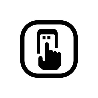 Mobil uygulama görüntüleme sembolü. Mobil uygulama kullanıcı arayüzü simgesi.