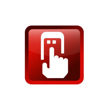 Mobil uygulama görüntüleme sembolü. Mobil uygulama kullanıcı arayüzü simgesi.