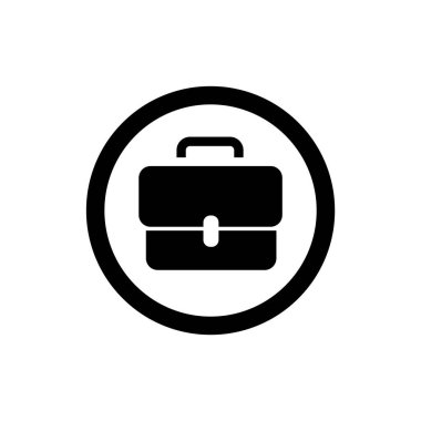 Çanta sembolü. Ofis çantası ikonu. İş çantası logosu
