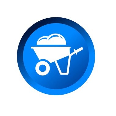 El arabası ikonu. El arabası aracı simgesi.