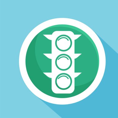 Trafik ışıkları sembolü. Trafik ışığı simgesi.