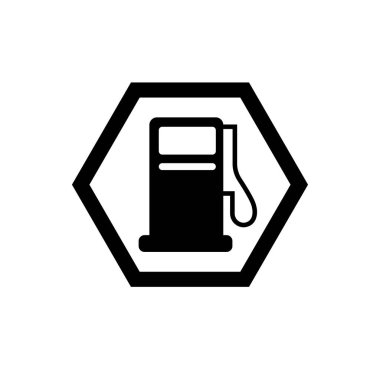 Benzin istasyonu sembolü. Benzin istasyonu simgesi.