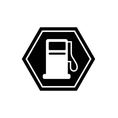 Benzin istasyonu sembolü. Benzin istasyonu simgesi.