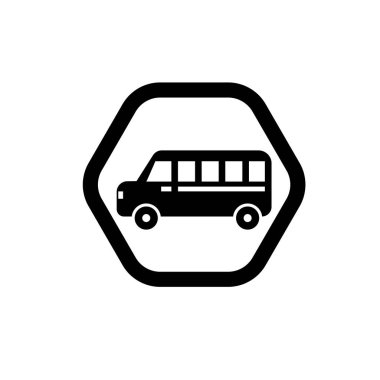 Okul servisi ikonu. Okul servisi sembolü.