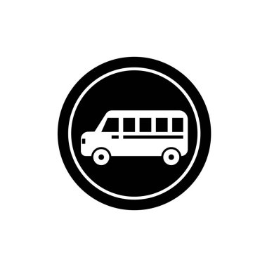 Okul servisi ikonu. Okul servisi sembolü.