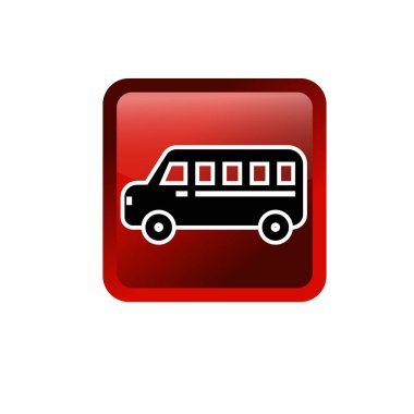 Okul servisi ikonu. Okul servisi sembolü.