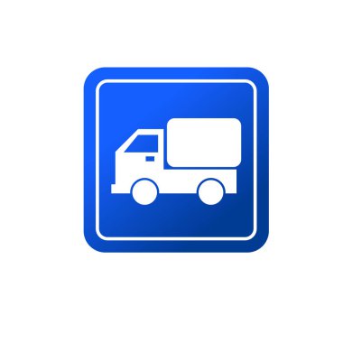 Kargo kamyonu ikonu. Yük vagonu sembolü.