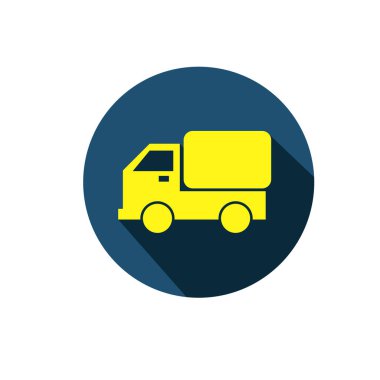 Kargo kamyonu ikonu. Yük vagonu sembolü.