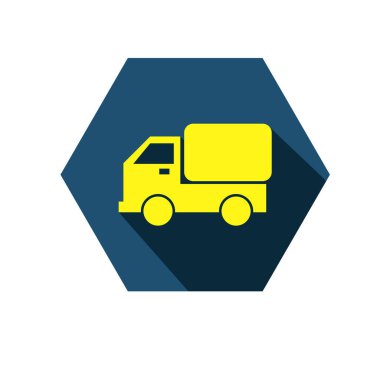 Kargo kamyonu ikonu. Yük vagonu sembolü.