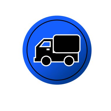 Kargo kamyonu ikonu. Yük vagonu sembolü.