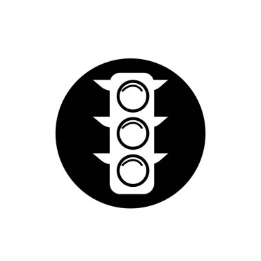 Trafik ışıkları sembolü. Trafik ışığı simgesi.
