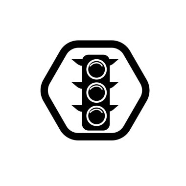 Trafik ışıkları sembolü. Trafik ışığı simgesi.