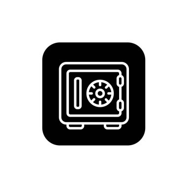 Güvenlik kutusu sembolü. Kilit kutusu simgesi. Kiralık kasa.. 