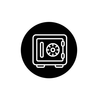 Güvenlik kutusu sembolü. Kilit kutusu simgesi. Kiralık kasa.. 