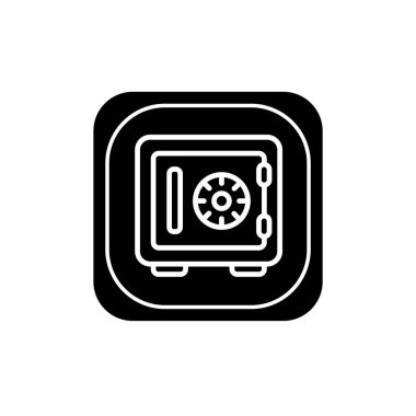 Güvenlik kutusu sembolü. Kilit kutusu simgesi. Kiralık kasa.. 