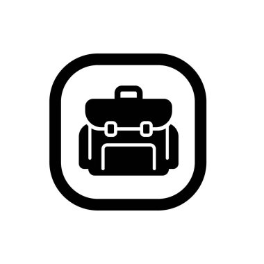 Çanta sembolü. Ofis çantası ikonu. İş çantası logosu