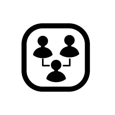 İş dünyası ikonu. Yönetim hiyerarşisi sembolü.