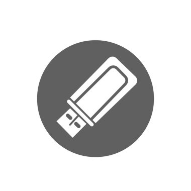 USB flash disk simgesi. Veri depolama aygıtı sembolü.