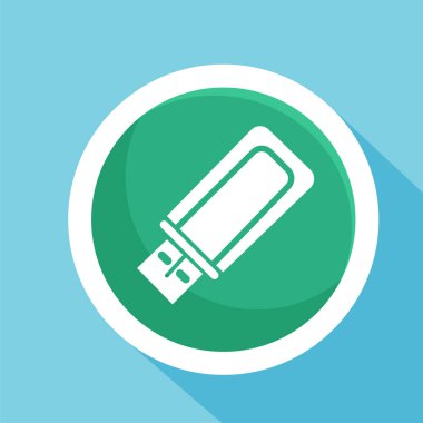 USB flash disk simgesi. Veri depolama aygıtı sembolü.