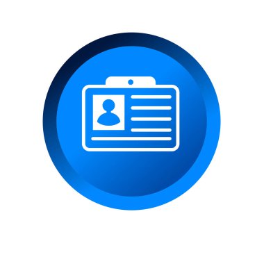 Kimlik kartı sembolü. Kimlik kartı simgesi. Kullanıcı veya kimlik doğrulama logosu.