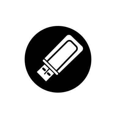 USB flash disk simgesi. Veri depolama aygıtı sembolü.