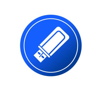 USB flash disk simgesi. Veri depolama aygıtı sembolü.