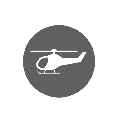 Helikopter simgesi ya da sembolü. Helikopter şekli logosu.