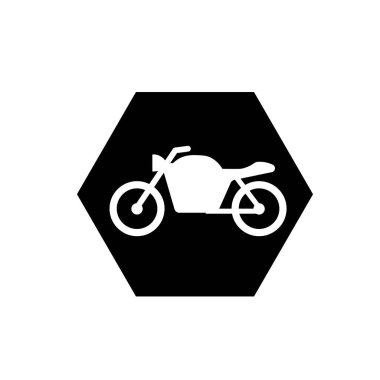 Motosiklet ikonu. Motosiklet sembolü. 