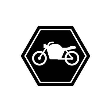 Motosiklet ikonu. Motosiklet sembolü. 