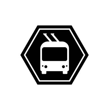 Elektrikli otobüs simgesi. Elektrikli otobüs sembolü