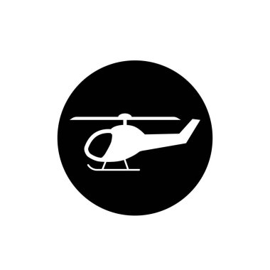 Helikopter simgesi ya da sembolü. Helikopter şekli logosu.