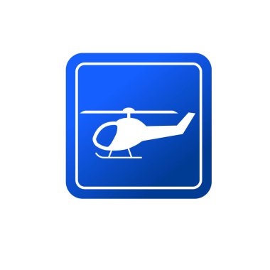 Helikopter simgesi ya da sembolü. Helikopter şekli logosu.