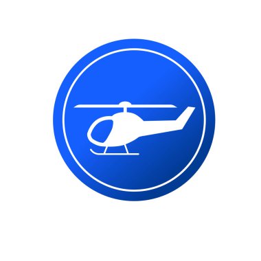 Helikopter simgesi ya da sembolü. Helikopter şekli logosu.