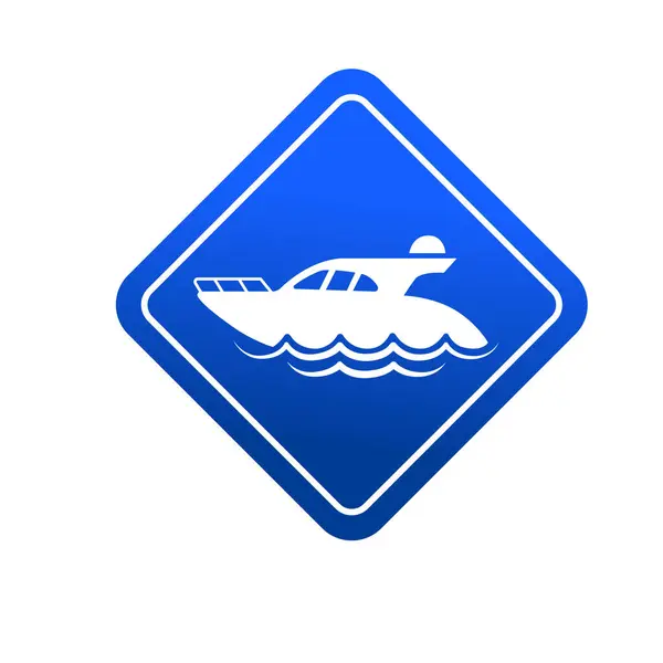 stock vector Speed boat icon. Small ship symbol.