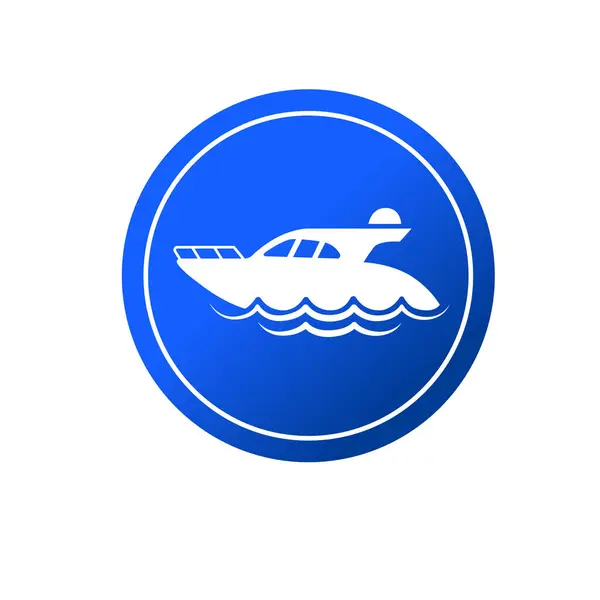 stock vector Speed boat icon. Small ship symbol.