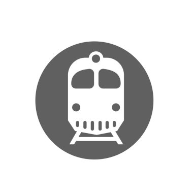 Ticari tren ikonu. Toplu trenin ulaşım sembolü. Lokomotif logosu.